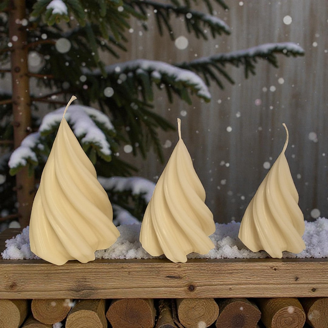 Winter Spiral Trio – Set of 3 Twisted Christmas Trees